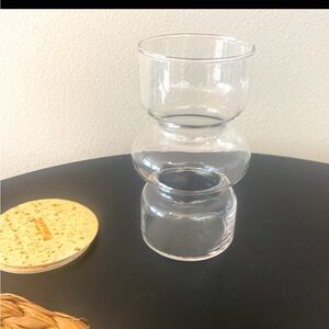 Clear modern flower vase